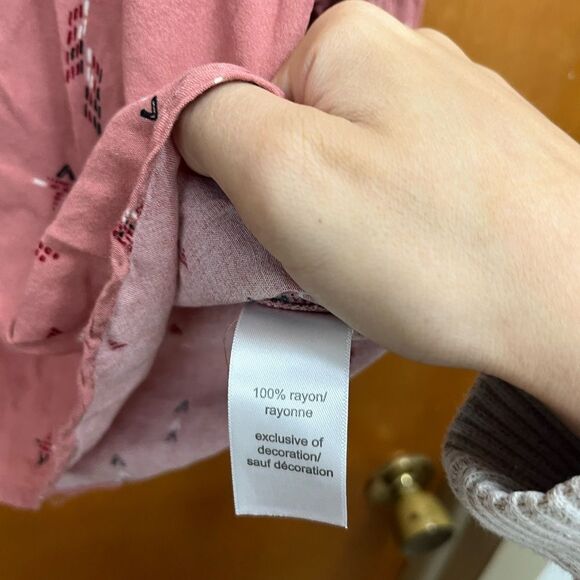 Maurices Mauve Aztec Patterned balloon sleeve Blouse - Picture 5 of 5